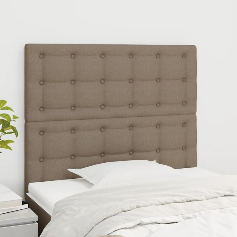 vidaXL Testiera 2 pz Tortora 80x5x78/88 cm in Tessuto vidaXL Testiera 2 pz Tortora 80x5x78/88 cm in Tessuto