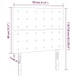 vidaXL Testiera 2 pz Tortora 80x5x78/88 cm in Tessuto vidaXL Testiera 2 pz Tortora 80x5x78/88 cm in Tessuto