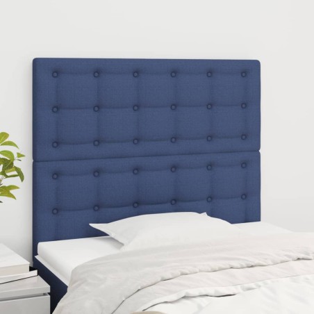 vidaXL Testiera 2 pz Blu 80x5x78/88 cm in Tessuto