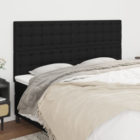 vidaXL Testiere 4 pz Nero 100x5x78/88 cm in Tessuto