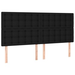 vidaXL Testiere 4 pz Nero 100x5x78/88 cm in Tessuto