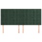 vidaXL Testiere 4 pz Verde Scuro 100x5x78/88 cm in Velluto