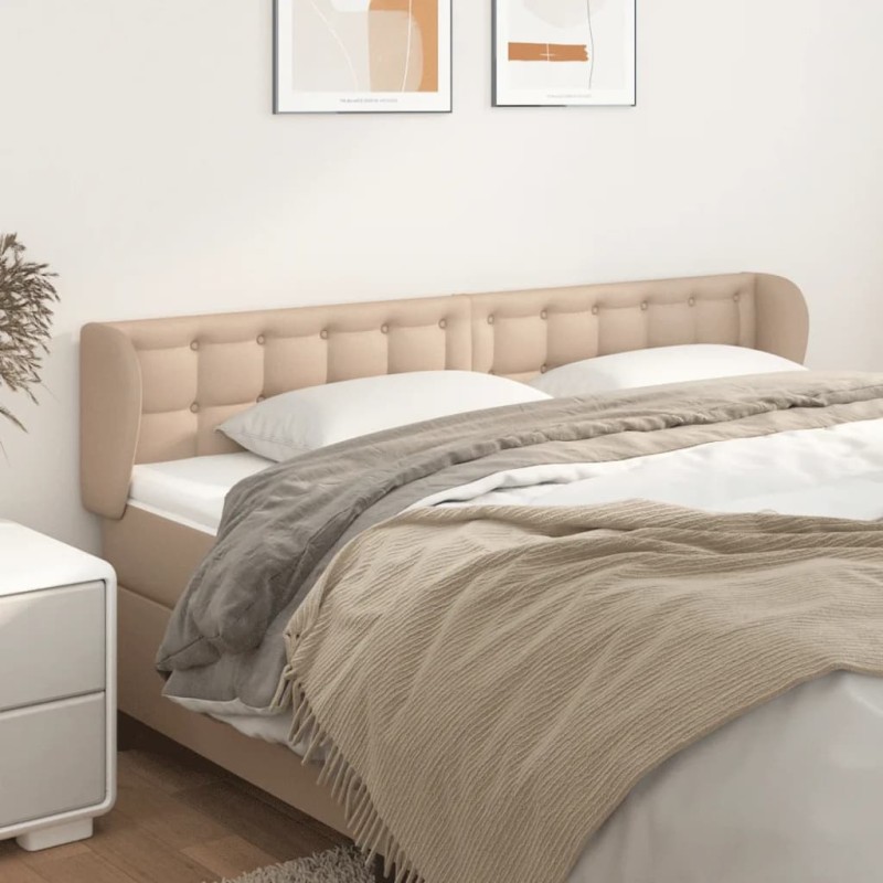 vidaXL Testiera ad Orecchio Cappuccino 183x23x78/88 cm in Similpelle vidaXL Testiera ad Orecchio Cappuccino 183x23x78/88 cm in Similpelle