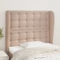 vidaXL Testiera ad Orecchio Cappuccino 103x23x118/128 cm in Similpelle vidaXL Testiera ad Orecchio Cappuccino 103x23x118/128 cm in Similpelle