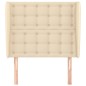 vidaXL Testiera ad Orecchio Crema 83x23x118/128 cm in Tessuto vidaXL Testiera ad Orecchio Crema 83x23x118/128 cm in Tessuto