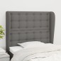 vidaXL Testiera ad Orecchio GrigioScuro 103 x 23 x 118/128cm inTessuto vidaXL Testiera ad Orecchio GrigioScuro 103 x 23 x 118/128cm inTessuto