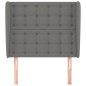 vidaXL Testiera ad Orecchio GrigioScuro 103 x 23 x 118/128cm inTessuto vidaXL Testiera ad Orecchio GrigioScuro 103 x 23 x 118/128cm inTessuto