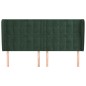 vidaXL Testiera ad Orecchio Verde Scuro 183x23x118/128cm in Velluto vidaXL Testiera ad Orecchio Verde Scuro 183x23x118/128cm in Velluto