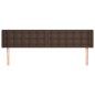 vidaXL Testiera ad Orecchio Marrone 203x16x78/88 cm in Similpelle vidaXL Testiera ad Orecchio Marrone 203x16x78/88 cm in Similpelle