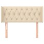 Testiera ad Orecchio Crema 93x16x78/88 cm in Tessuto