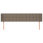 vidaXL Testiera ad Orecchio Tortora 203x16x78/88 cm in Tessuto vidaXL Testiera ad Orecchio Tortora 203x16x78/88 cm in Tessuto