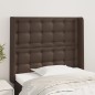 vidaXL Testiera ad Orecchio Marrone 93x16x118/128 cm in Similpelle