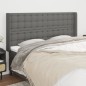 vidaXL Testiera ad Orecchio GrigioScuro 163x16x118/128cm inTessuto