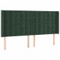 vidaXL Testiera ad Orecchio Verde Scuro 183x16x118/128 cm in Velluto vidaXL Testiera ad Orecchio Verde Scuro 183x16x118/128 cm in Velluto