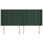 vidaXL Testiera ad Orecchio Verde Scuro 183x16x118/128 cm in Velluto vidaXL Testiera ad Orecchio Verde Scuro 183x16x118/128 cm in Velluto