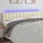 vidaXL Testiera Crema a LED 180x5x78/88 cm in Similpelle vidaXL Testiera Crema a LED 180x5x78/88 cm in Similpelle