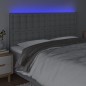 vidaXL Testiera a LED Grigio Chiaro 160x5x118/128 cm in Tessuto vidaXL Testiera a LED Grigio Chiaro 160x5x118/128 cm in Tessuto
