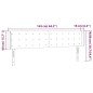 vidaXL Testiera a LED Tortora 163x16x78/88 cm in Tessuto vidaXL Testiera a LED Tortora 163x16x78/88 cm in Tessuto