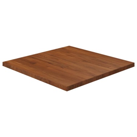 Piano Tavolo Quadrato Marrone Scuro 60x60x2,5cm Rovere Trattato