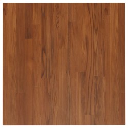 Piano Tavolo Quadrato Marrone Scuro 60x60x2,5cm Rovere Trattato
