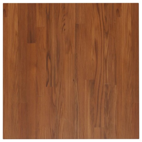 Piano Tavolo Quadrato Marrone Scuro 60x60x2,5cm Rovere Trattato