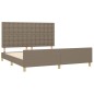 vidaXL Giroletto senza Materasso Tortora 160x200 cm in Tessuto vidaXL Giroletto senza Materasso Tortora 160x200 cm in Tessuto