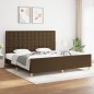 vidaXL Giroletto senza Materasso Marrone Scuro 200x200 cm in Tessuto vidaXL Giroletto senza Materasso Marrone Scuro 200x200 cm in Tessuto