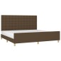 vidaXL Giroletto senza Materasso Marrone Scuro 200x200 cm in Tessuto vidaXL Giroletto senza Materasso Marrone Scuro 200x200 cm in Tessuto