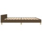 vidaXL Giroletto senza Materasso Marrone Scuro 200x200 cm in Tessuto vidaXL Giroletto senza Materasso Marrone Scuro 200x200 cm in Tessuto