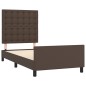 vidaXL Giroletto con Testiera Marrone 90x190 cm in Similpelle vidaXL Giroletto con Testiera Marrone 90x190 cm in Similpelle