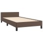vidaXL Giroletto con Testiera Marrone 90x190 cm in Similpelle vidaXL Giroletto con Testiera Marrone 90x190 cm in Similpelle