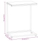 Tavolino con Ruote Bianco 55x35x70 cm in Legno Multistrato Tavolino con Ruote Bianco 55x35x70 cm in Legno Multistrato