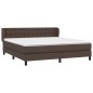 vidaXL Giroletto a Molle con Materasso Marrone 180x200cm in Similpelle