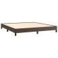 vidaXL Giroletto a Molle con Materasso Marrone 180x200cm in Similpelle