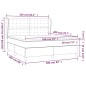 vidaXL Giroletto a Molle con Materasso Blu 160x200 cm in Tessuto