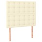 vidaXL Giroletto a Molle con Materasso Crema 100x200 cm in Similpelle