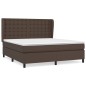 vidaXL Giroletto a Molle con Materasso Marrone 180x200cm in Similpelle