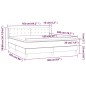 vidaXL Giroletto a Molle con Materasso Grigio Scuro 160x200 cm Tessuto