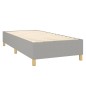 vidaXL Giroletto a Molle con Materasso Grigio Chiaro 80x200 cm Tessuto