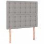 vidaXL Giroletto a Molle con Materasso Grigio Chiaro 80x200 cm Tessuto