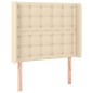 vidaXL Giroletto a Molle con Materasso Crema 90x200 cm inTessuto