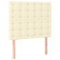 vidaXL Giroletto a Molle con Materasso Crema 100x200 cm in Similpelle
