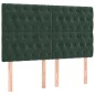 vidaXL Giroletto a Molle con Materasso Verde Scuro 140x190 cm Velluto