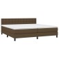 vidaXL Letto a Molle Materasso e LED MarroneScuro 200x200cm in Tessuto vidaXL Letto a Molle Materasso e LED MarroneScuro 200x200cm in Tessuto