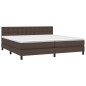vidaXL Giroletto Molle con Materasso e LED Marrone 200x200 cm vidaXL Giroletto Molle con Materasso e LED Marrone 200x200 cm