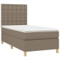 vidaXL Letto a Molle con Materasso e LED Tortora 80x200 cm in Tessuto vidaXL Letto a Molle con Materasso e LED Tortora 80x200 cm in Tessuto
