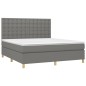 vidaXL Letto a Molle Materasso e LED Grigio Scuro 160x200cm in Tessuto vidaXL Letto a Molle Materasso e LED Grigio Scuro 160x200cm in Tessuto