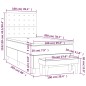 vidaXL Giroletto a Molle con Materasso Marrone Scuro 100x200cm Tessuto