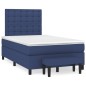 vidaXL Giroletto a Molle con Materasso Blu 120x200 cm in Tessuto
