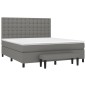 vidaXL Giroletto a Molle con Materasso Grigio Scuro 160x200 cm Tessuto